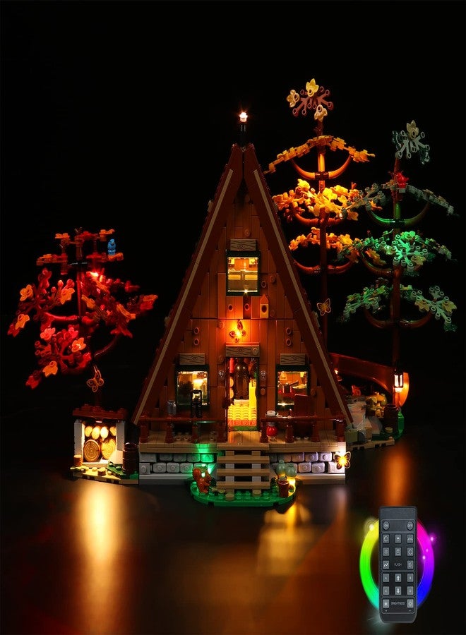 VONADO LED Light Kit Compatible with Lego A-Frame Cabin 21338, Remote Control DIY Lighting Compatible with Lego 21338 (No Model,ONLY Lights) - Image 1